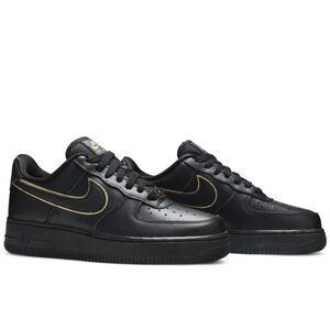 Black and Gold Air force 1s size Women’s 9